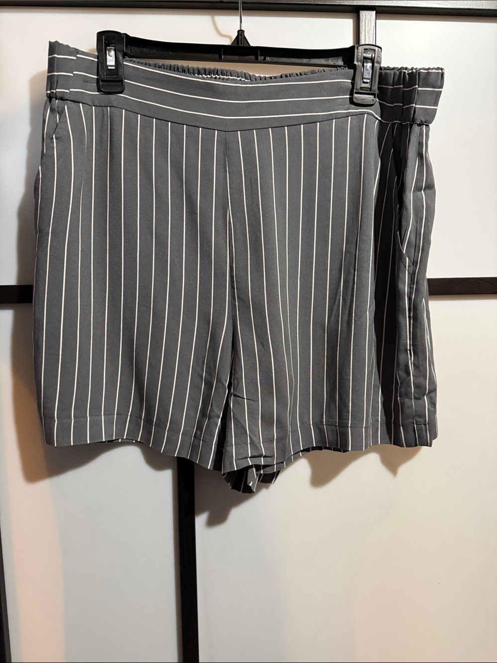 Nine West Charcoal Pinstripe Tailored Shorts